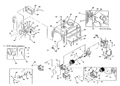 Generator Svp 5000e Diagram and Parts List for 0421-0-SVP5000E  Briggs and Stratton Generator